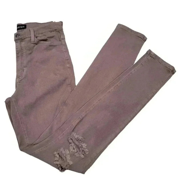 Fashion Nova High Waisted Pink Wash Skinny Jeans Stretchy Sexy Denim Size 9 - Picture 2 of 12